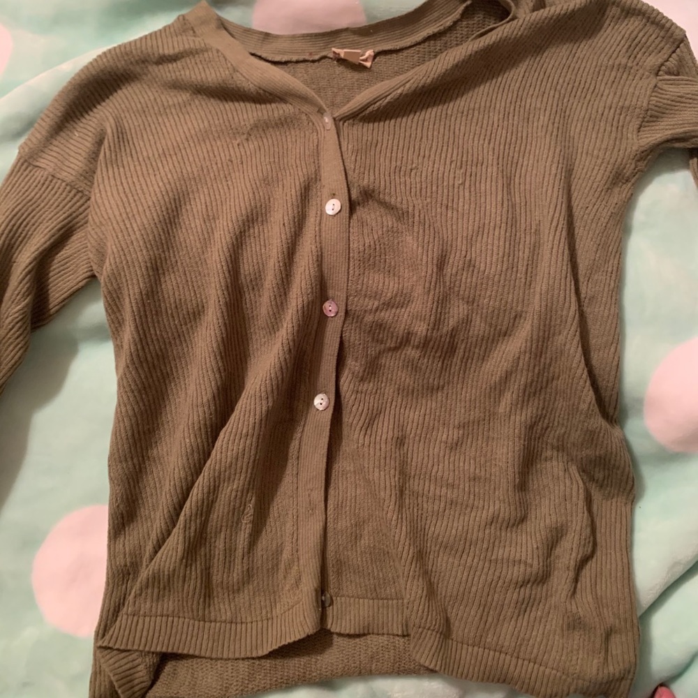 Green cardigan